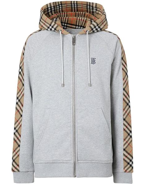 burberry brit zip hoodie|Burberry vintage check zipped hoodie.